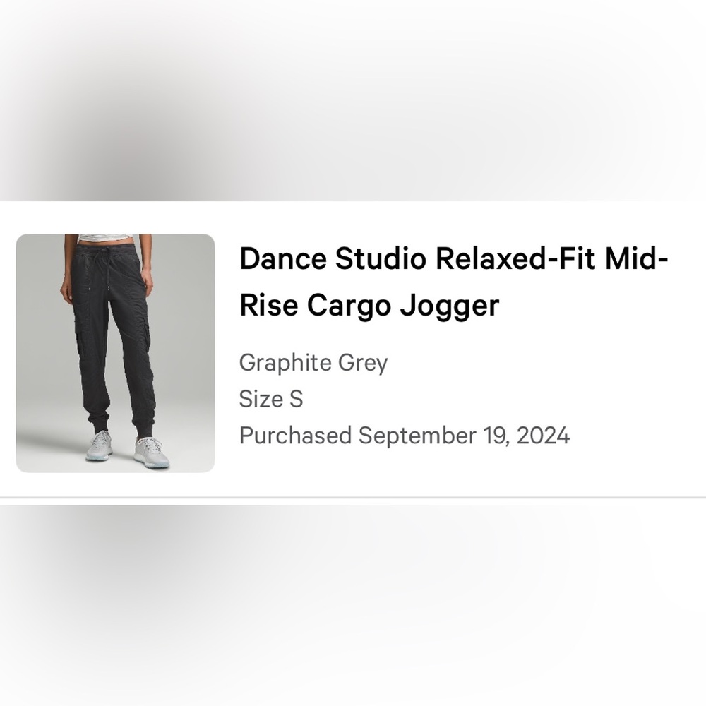 Lululemon dance studio mid rise cargo joggers